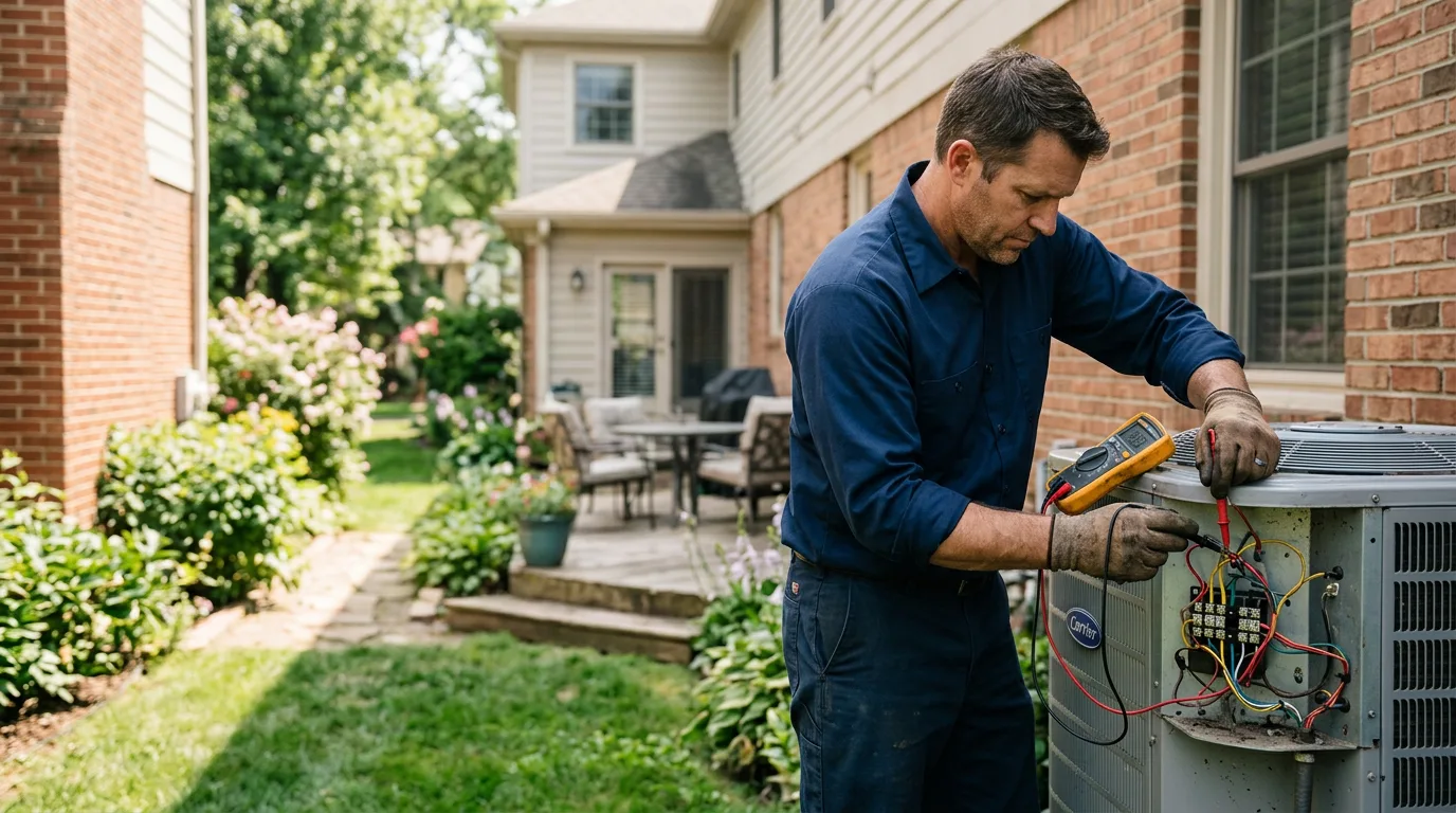 HVAC technician working near Bondurant, IA